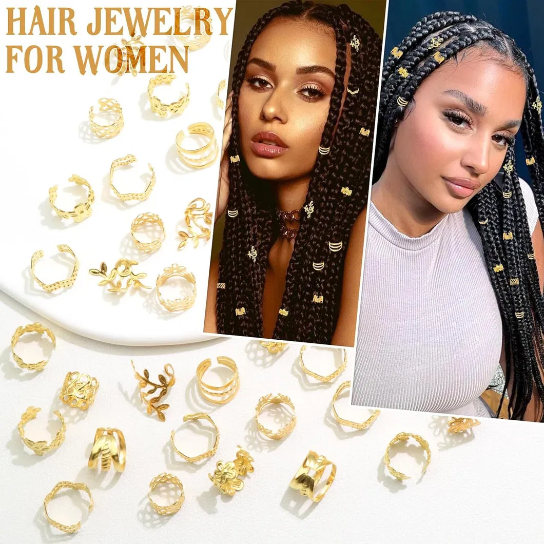 Wig Braid Dreadlock Metal Hair Extension Ring Set for Hair Accessories