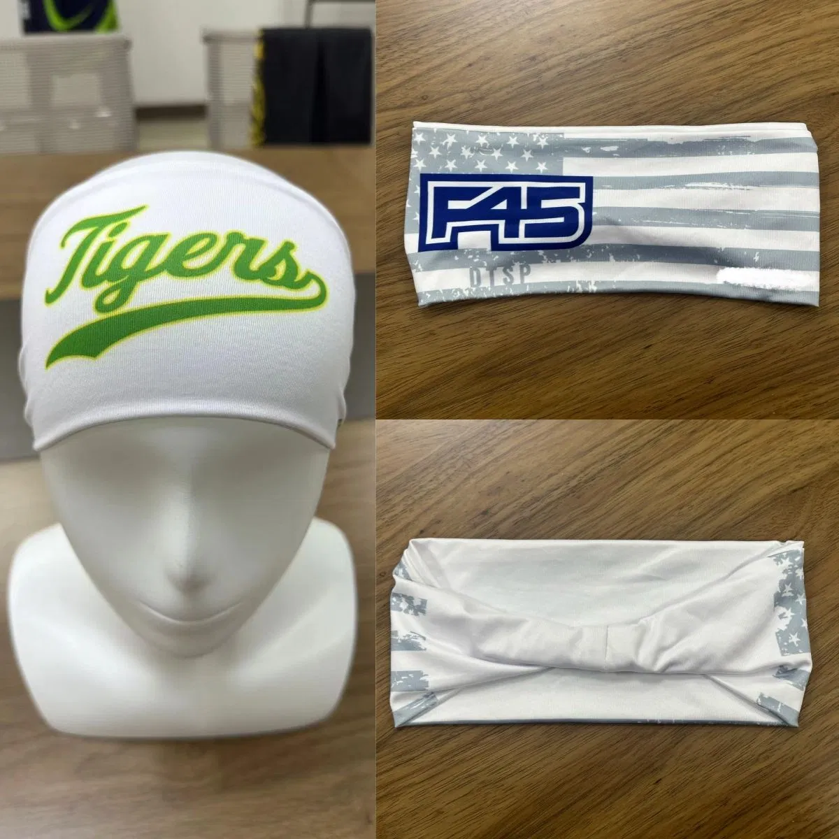 Custom Logo Solid Plain Football Baseball Headbands Gym Workout Headband Sweatbands for Sports Head Hair Accessories