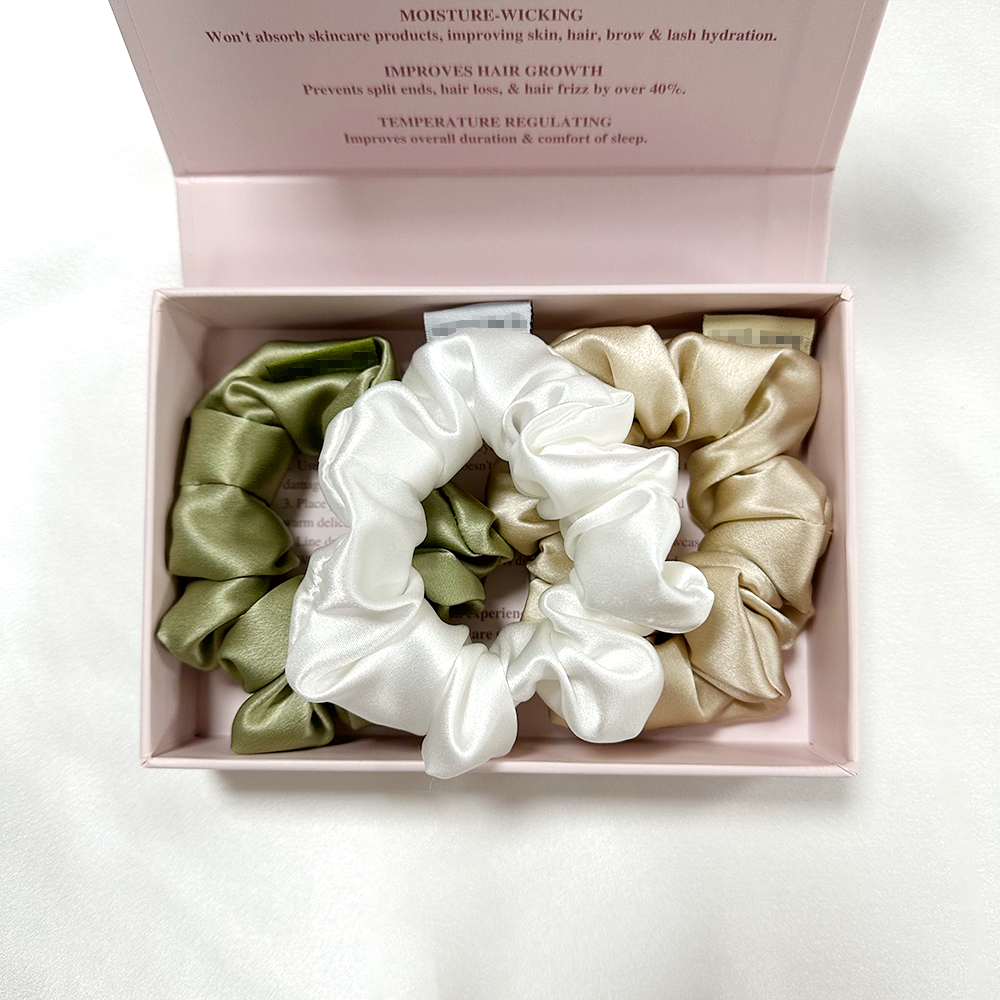 China Manufacturer 16/19/22MM Custom Luxury Silk Hair Accessories Silk Scrunchie for Women