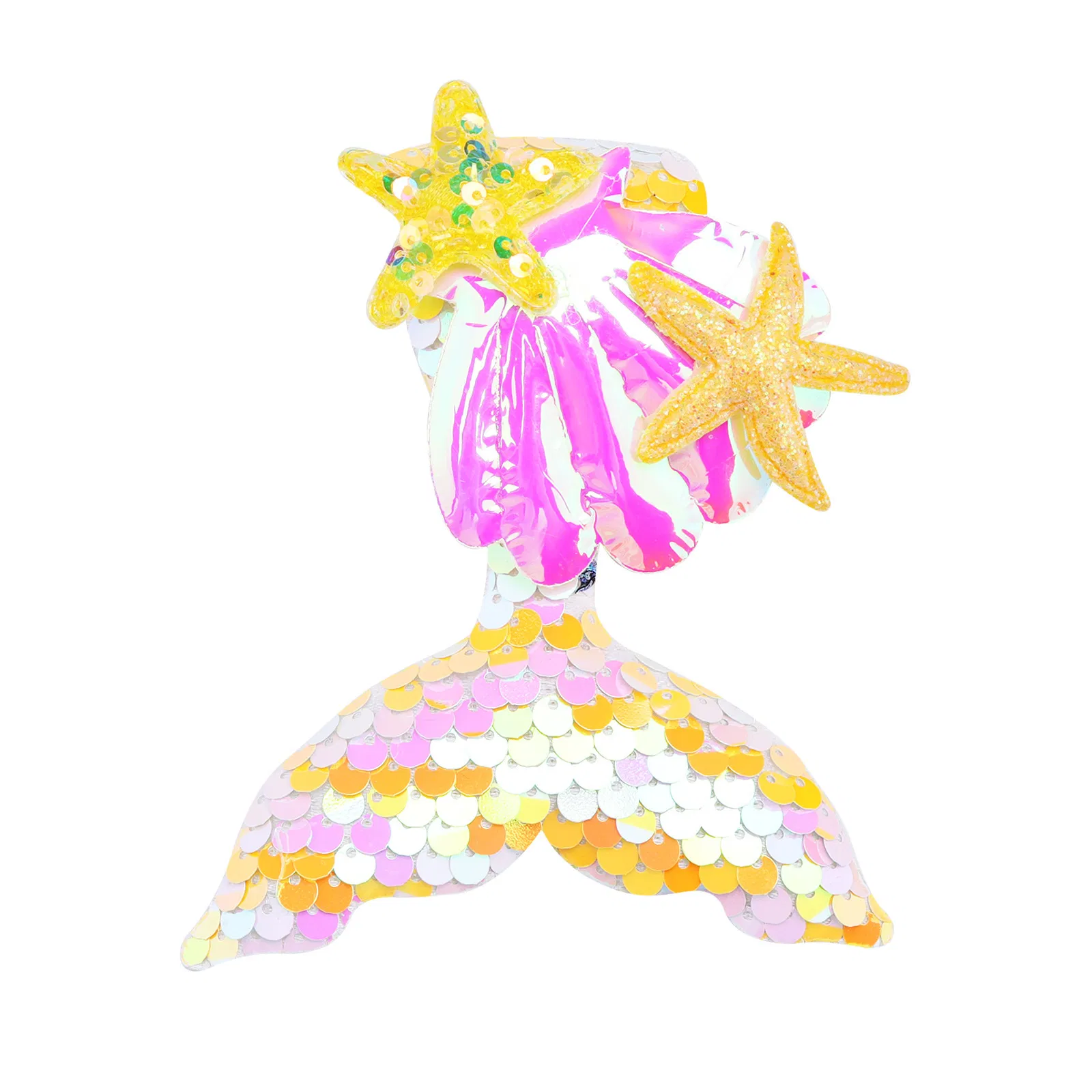 Cross Border Mermaid Tail Cute Starfish Glitter Little Girl Fresh and Sweet Hair Accessories Manufacturer Wholesale