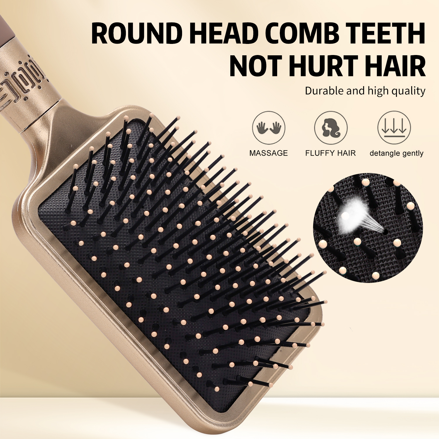 Hair Comb Kit Durable High Quality Massage Scalp Detangling Cushion Brush For Women