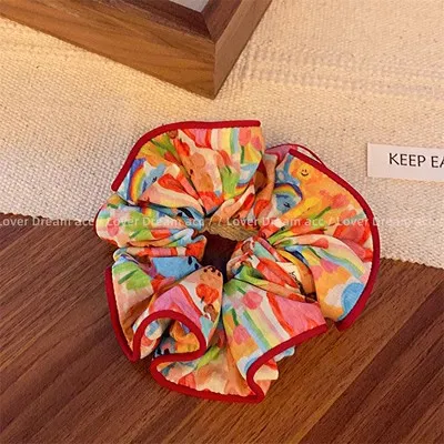 High Quality Floral Hair Band Sweet Fabric Hair Rope Accessories