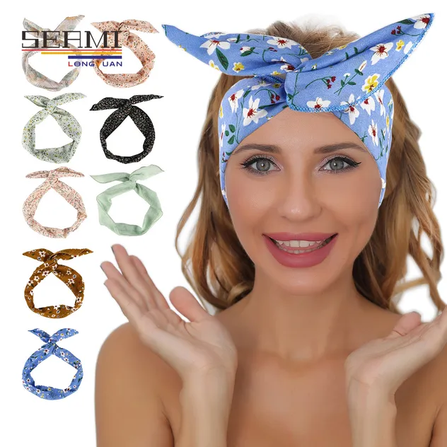 Floral Print Wire Headbands
