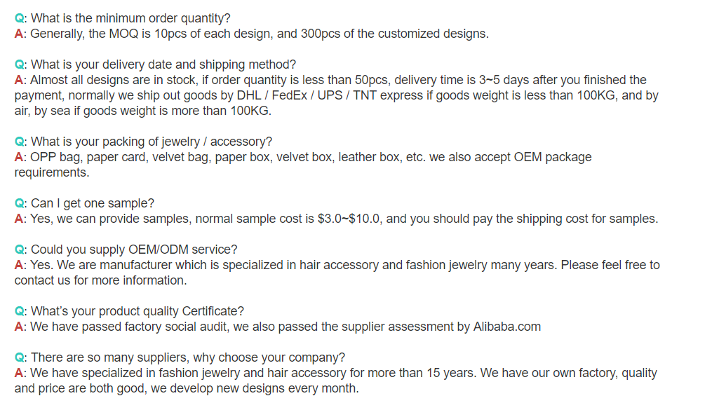 FAQ Image Overview