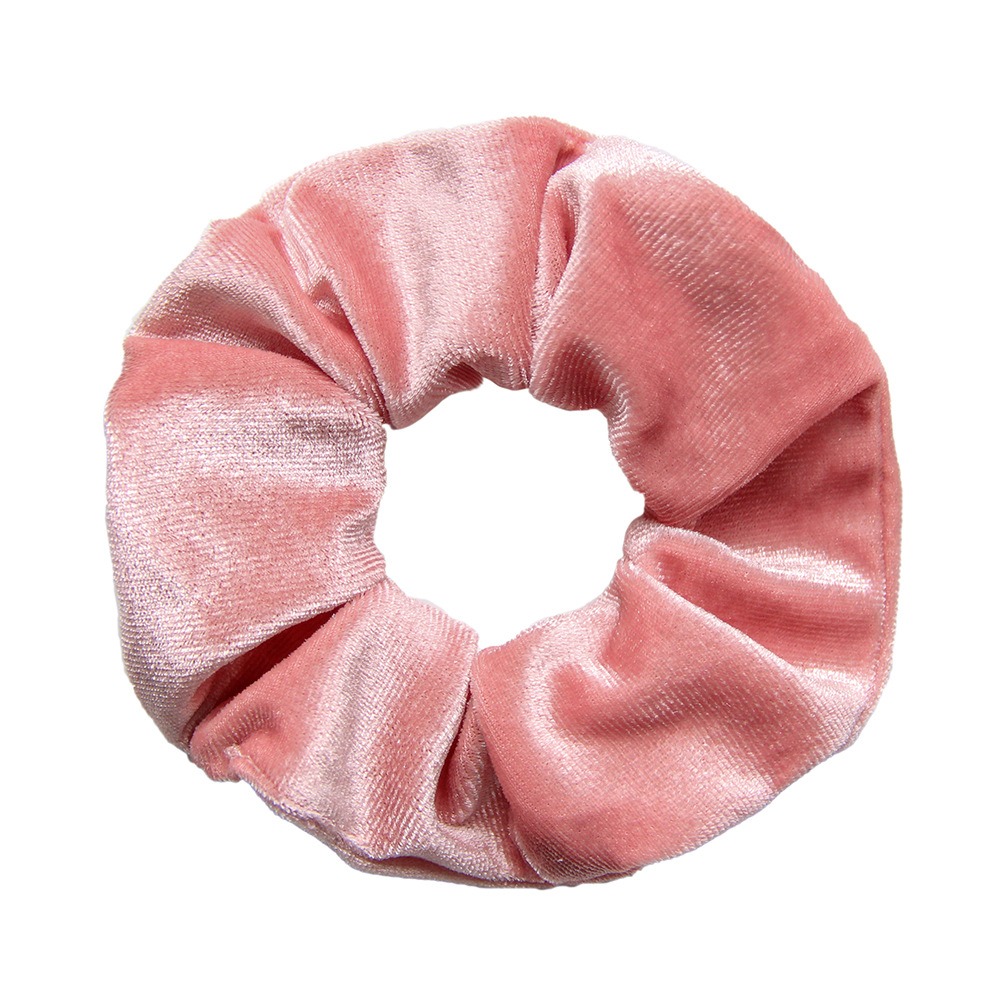High Quality Velvet Solid Color Fabric Hair Scrunchie for Girls Vintage Ethnic Style with High Stretch Wholesale