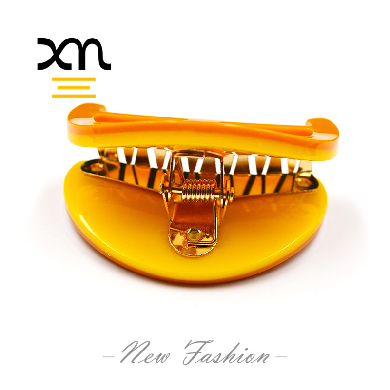 Bulk Eco Friendly Fruit Shape Banana Hair Claw Clips logo Custom Orange Women's Hair Clips Trendy Acetate Hairclaw Biodegradable