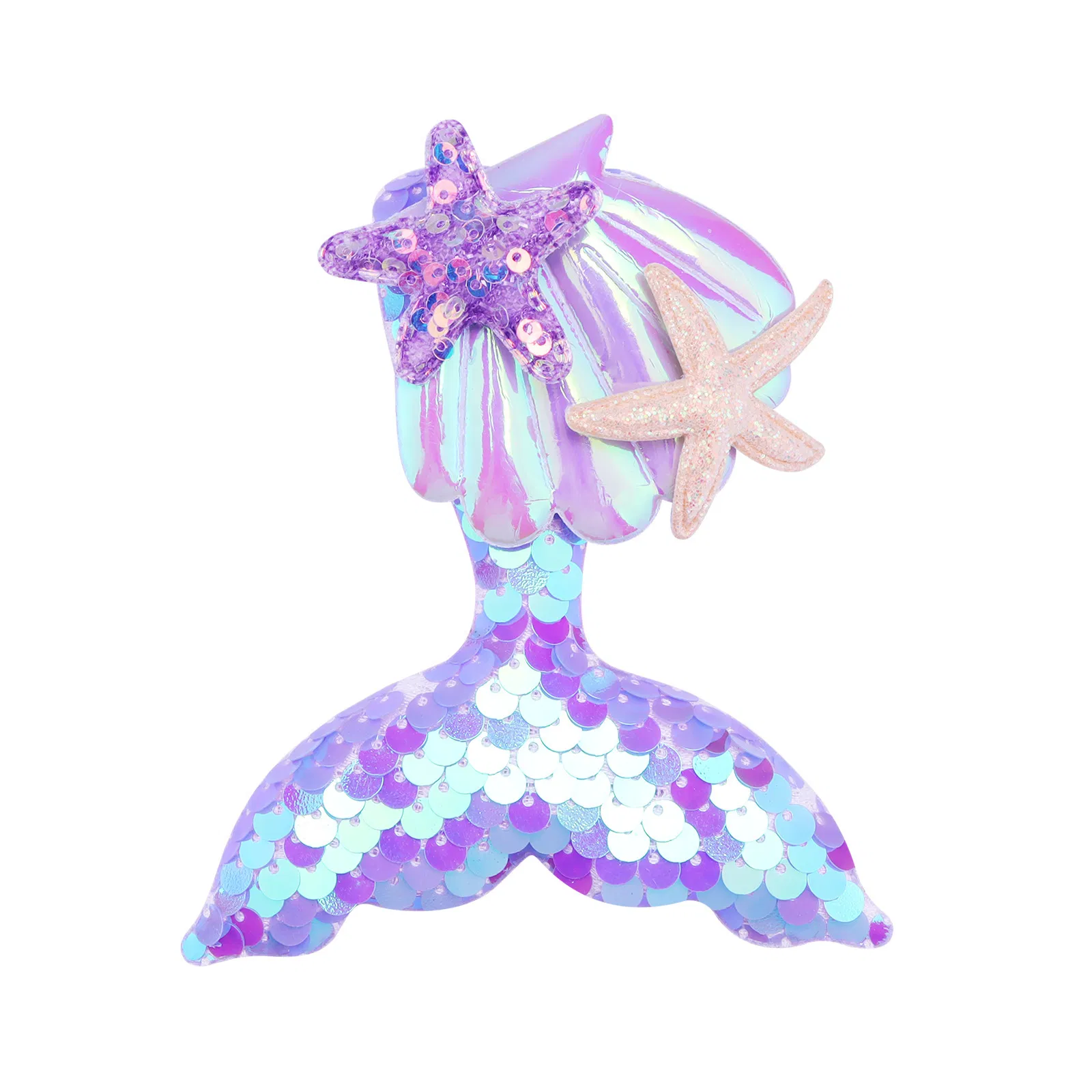 Cross Border Mermaid Tail Cute Starfish Glitter Little Girl Fresh and Sweet Hair Accessories Manufacturer Wholesale