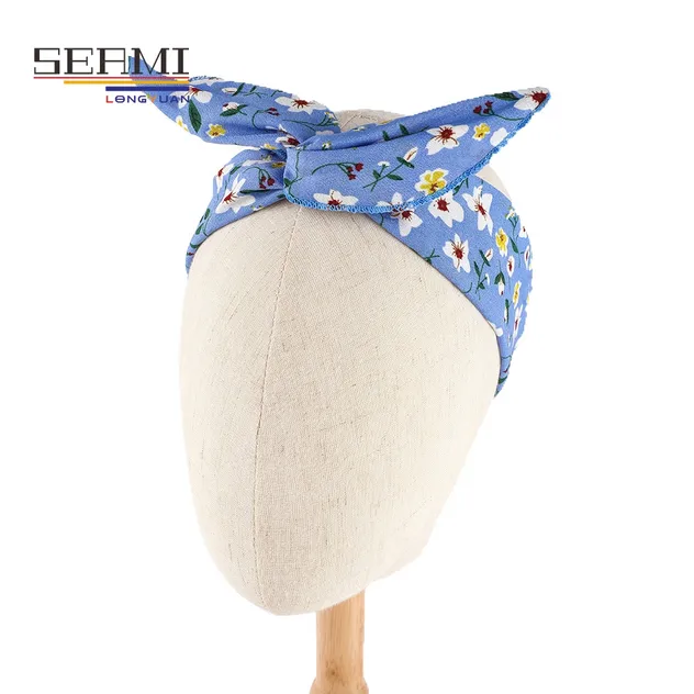 Floral Print Wire Headbands