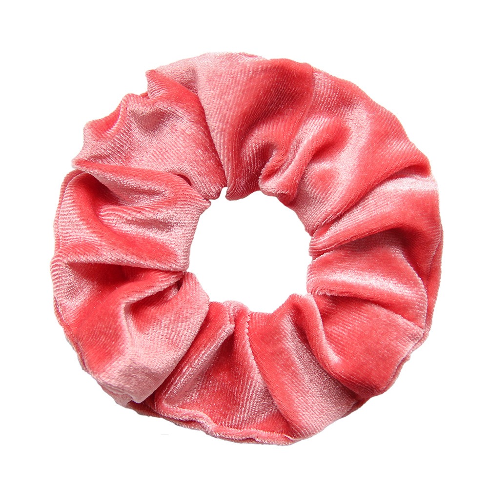 High Quality Velvet Solid Color Fabric Hair Scrunchie for Girls Vintage Ethnic Style with High Stretch Wholesale