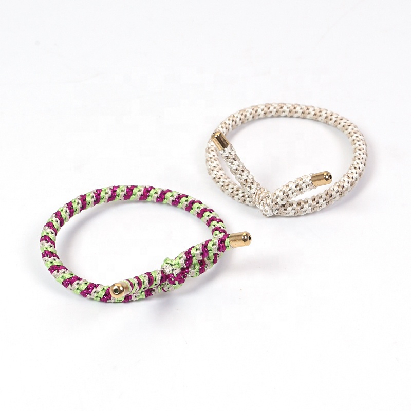 2024Korea Custom Bow Knitted Knotted Elastic Hair Ties Band Hair Scrunchies