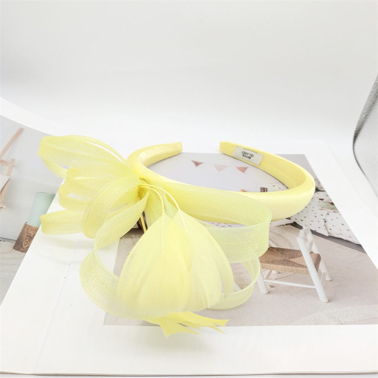 Audited Hairband Accessories Factory Wholesale Wonderful Custom Colors Sinamay Fascinators for Women