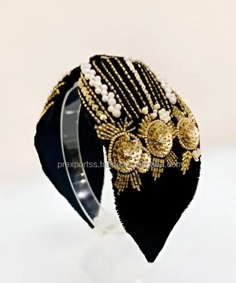 High Quality American Style Velvet Handmade Hairbands for Kids From India Manufacturer Best Price for Festive Gifting