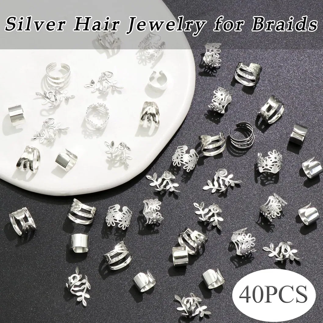 Wig Braid Dreadlock Metal Hair Extension Ring Set for Hair Accessories