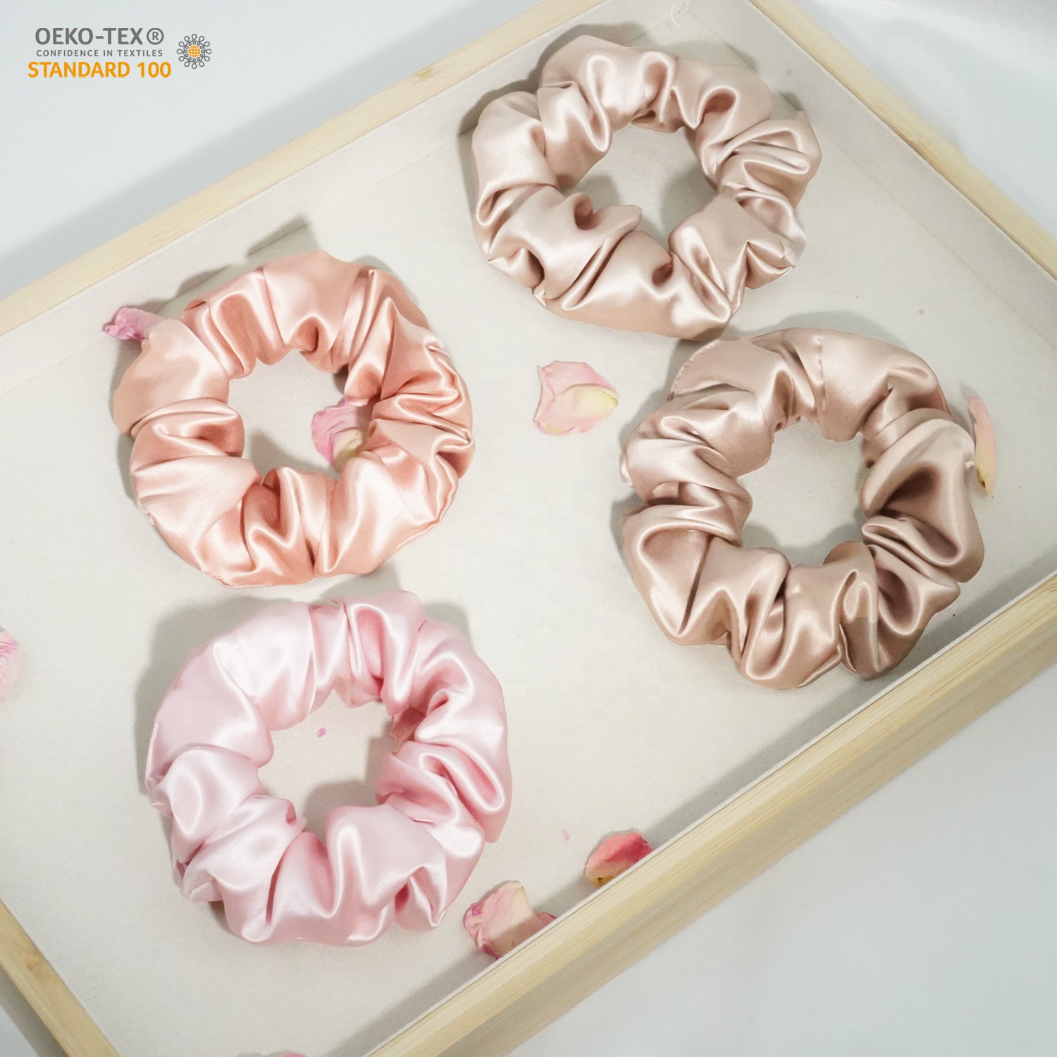 22MM Silk Hair Ties 100% Mulberry 3.5CM Silk Scrunchies Women Hair Accessories