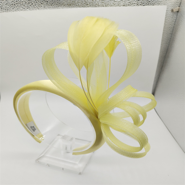Audited Hairband Accessories Factory Wholesale Wonderful Custom Colors Sinamay Fascinators for Women