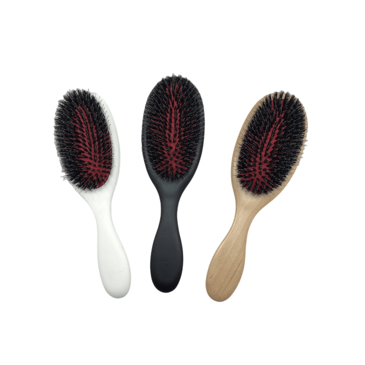 Customizable Detangler Hair Comb Bamboo Teeth Square Contemporary Custom Logo Portable Wooden Hair Comb