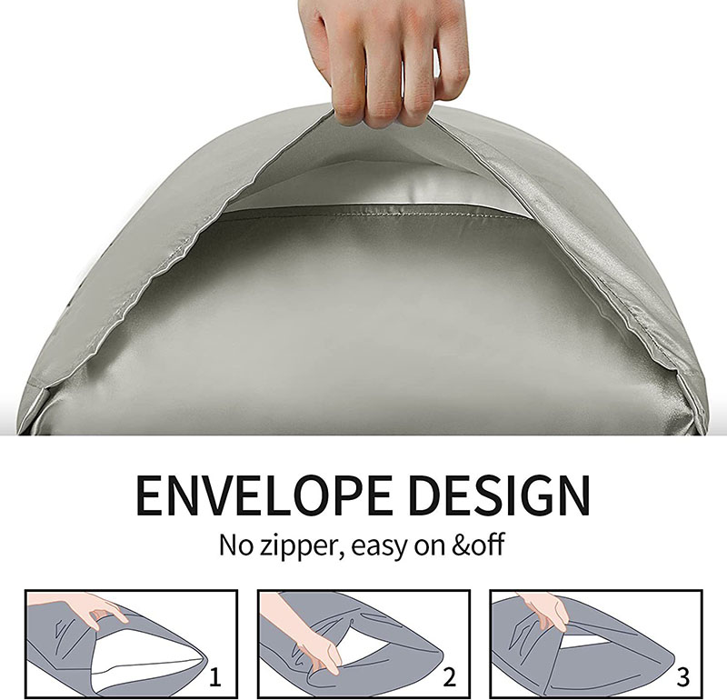 Custom Satin Silk Pillowcase Luxury Silk Satin Pillow Case Ultra Soft Luxury Gift Silk Satin Pillowcase For Hair