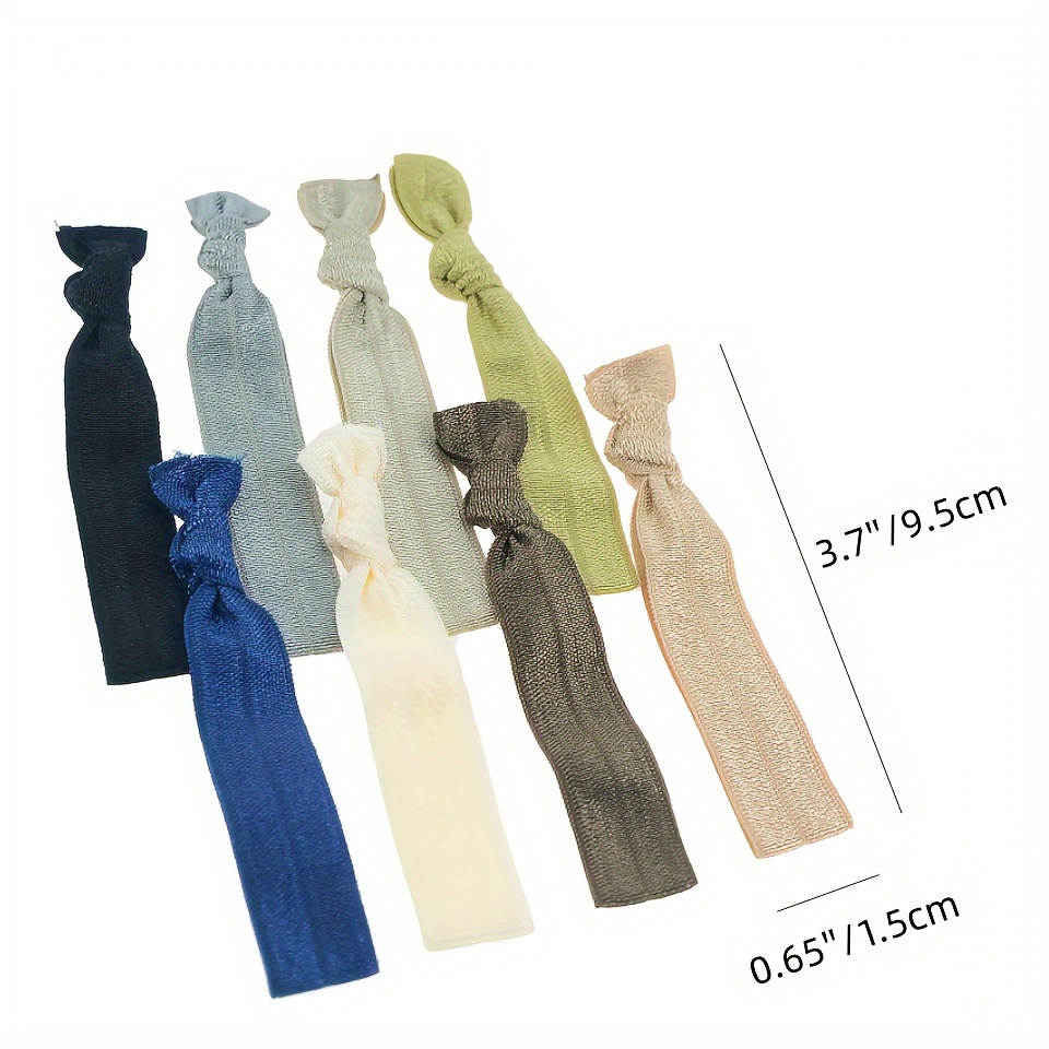 Wholesale Custom Brand Name Logo Printed Knotted Elastic Hair Tie for Girls Hair Accessories