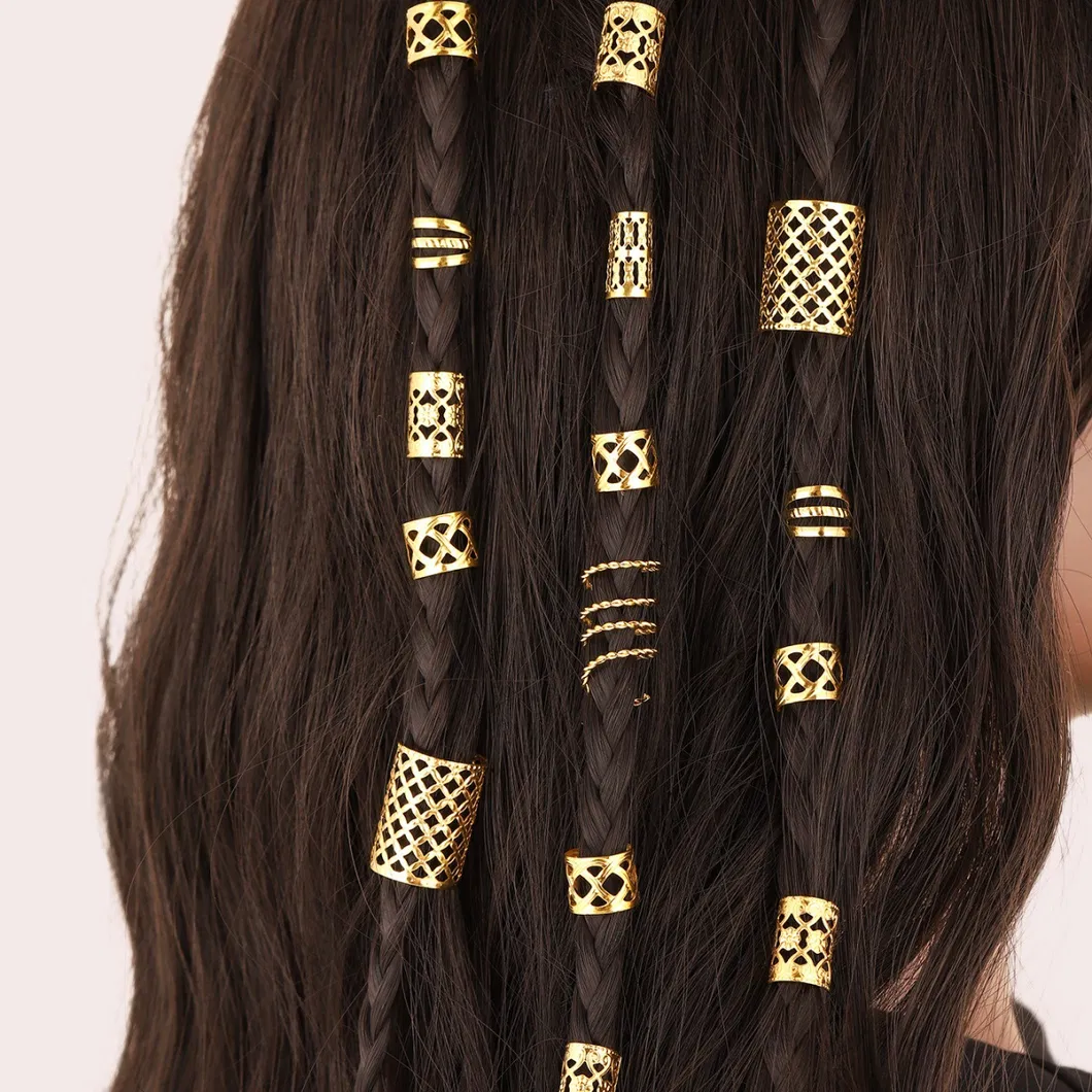 Wig Braid Dreadlock Metal Hair Extension Ring Set for Hair Accessories