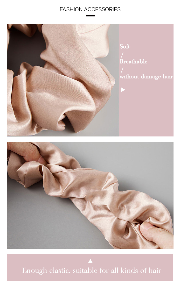 Wholesale 22 Momme Silk Hair Tie,6A Grade Washable With OEKO-TEX,Custom Package Silk Scrunchies