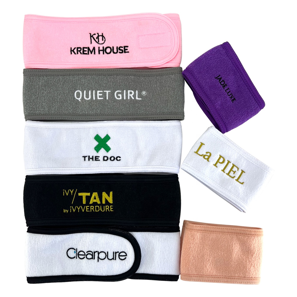 Wholesale Custom Logo Designer Girl Woman Beauty Facial Makeup Spa Head Bands Headbands For Women