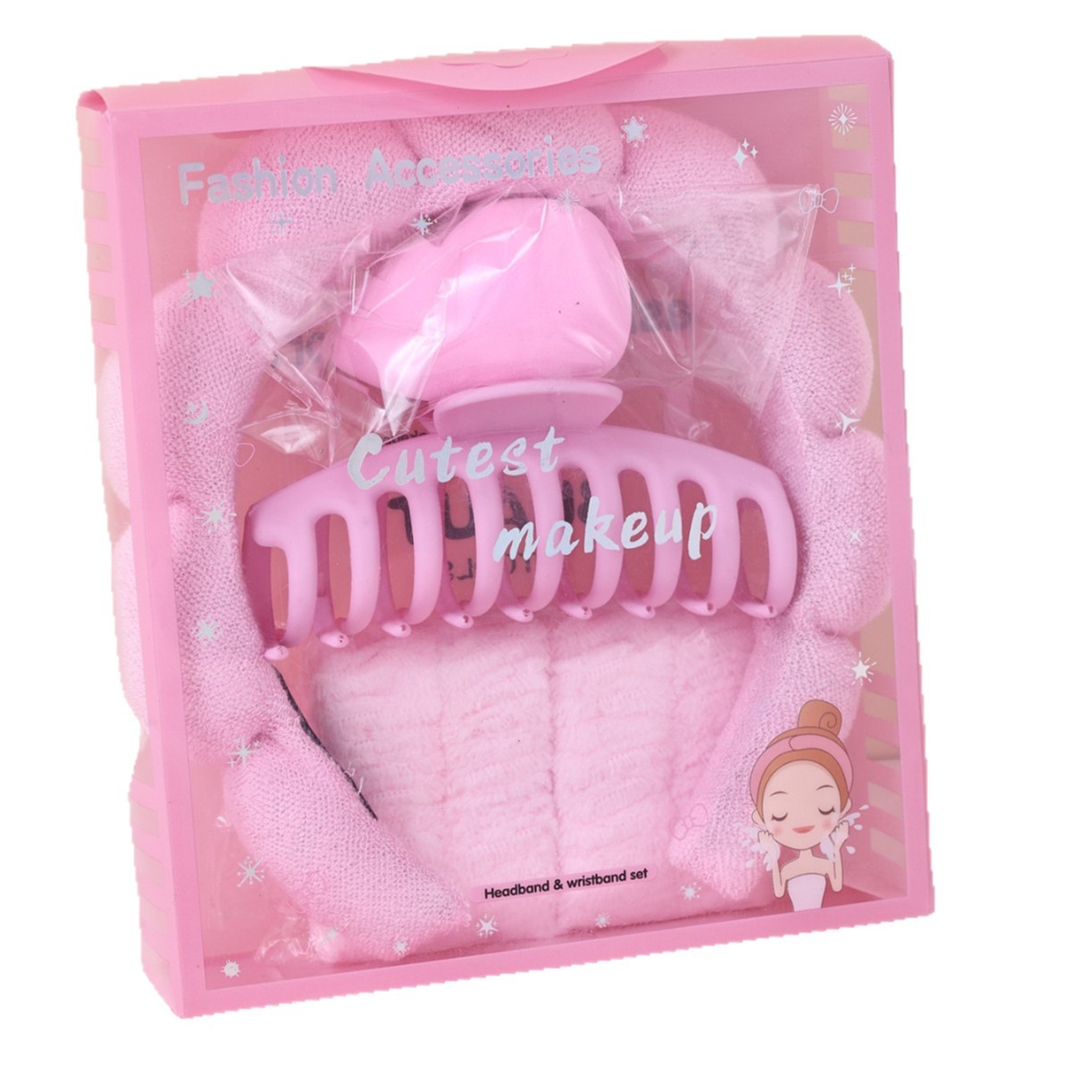 Manufacturer Custom Logo Design Fashionable Solid Color Hair Claw Clips Fabric Headband Girls Hair Accessory Gift Set