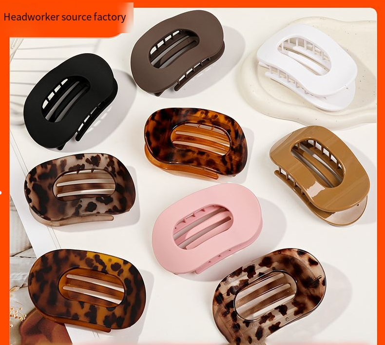 2025 Custom Design Eco-Friendly Banana Hair Clip Elegant Single-Color Plastic for Daily Use Non-Slip