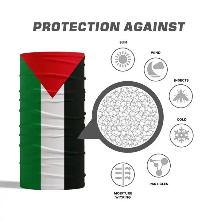 Palestinian Flag Bandana Scarf Customised Fast Production Time Ple Palestine Scarf