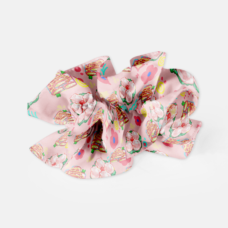 Custom Anime Scrunchies Hair Tie Wholesale Low MOQ Fabric Hair Accessories Manufacturer Elasticated Hair Scrunchies