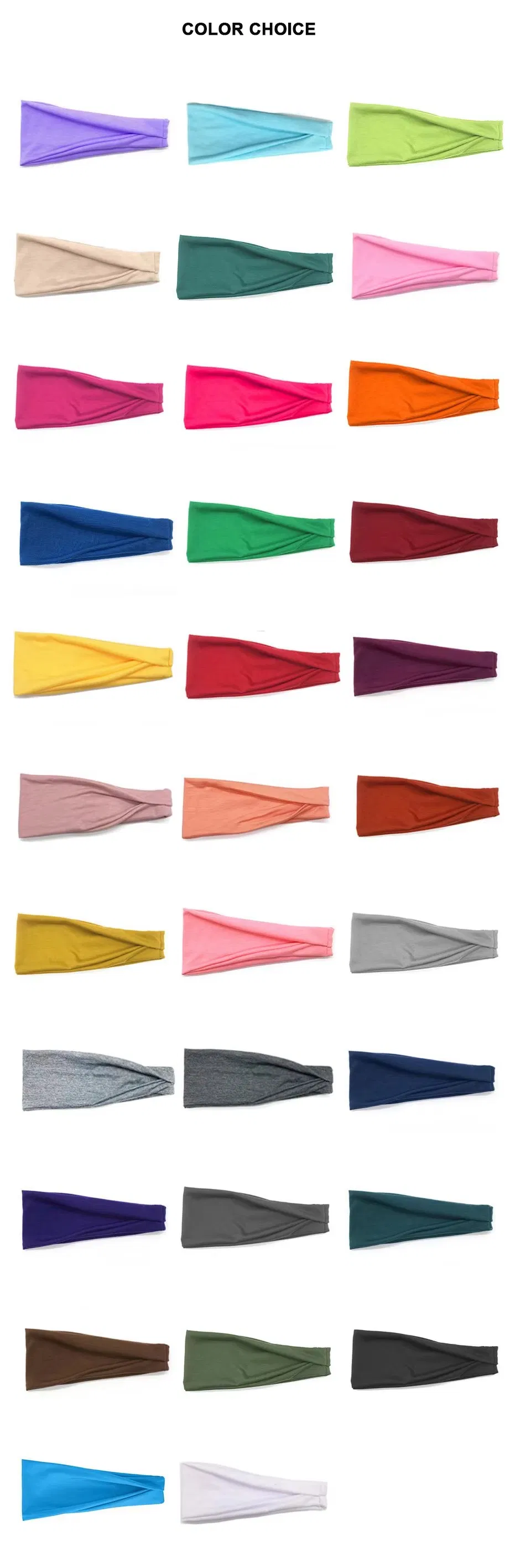 Polyester Non-Slip Sports Headbands Custom Logo Yoga Running Hair Accessories