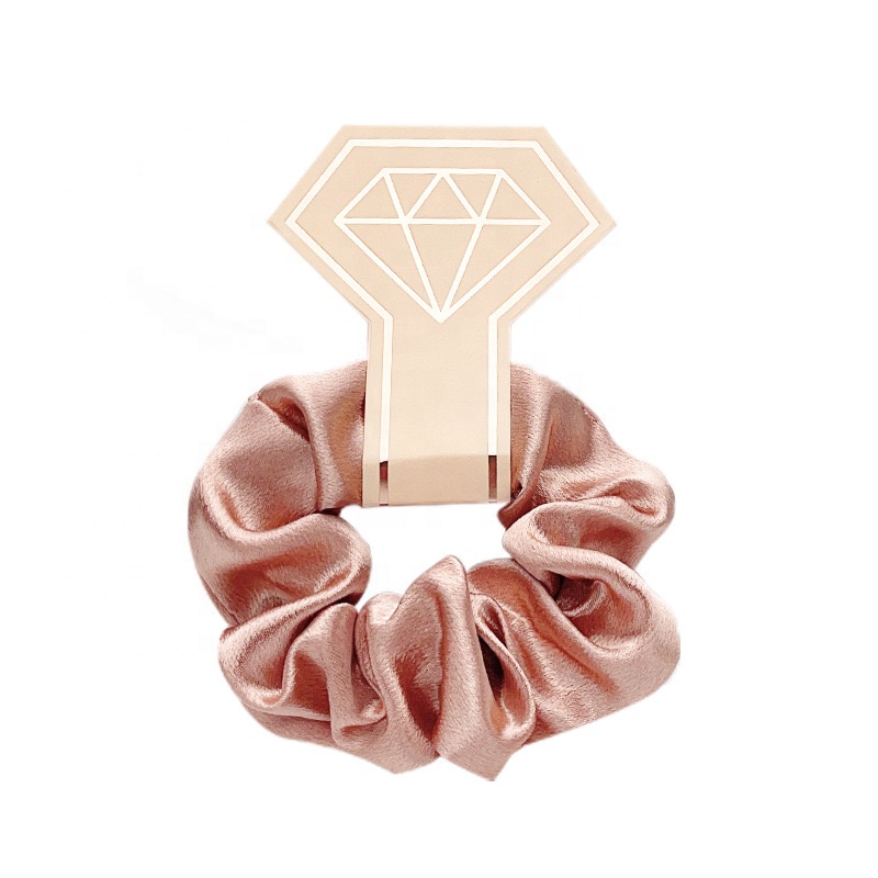 2024 Factory Directly Wholesale Gold Elastic Hair Bands Soft Scrunchies Custom Scrunchies With Logo