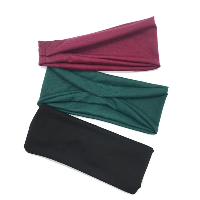 Polyester Non-Slip Sports Headbands Custom Logo Yoga Running Hair Accessories
