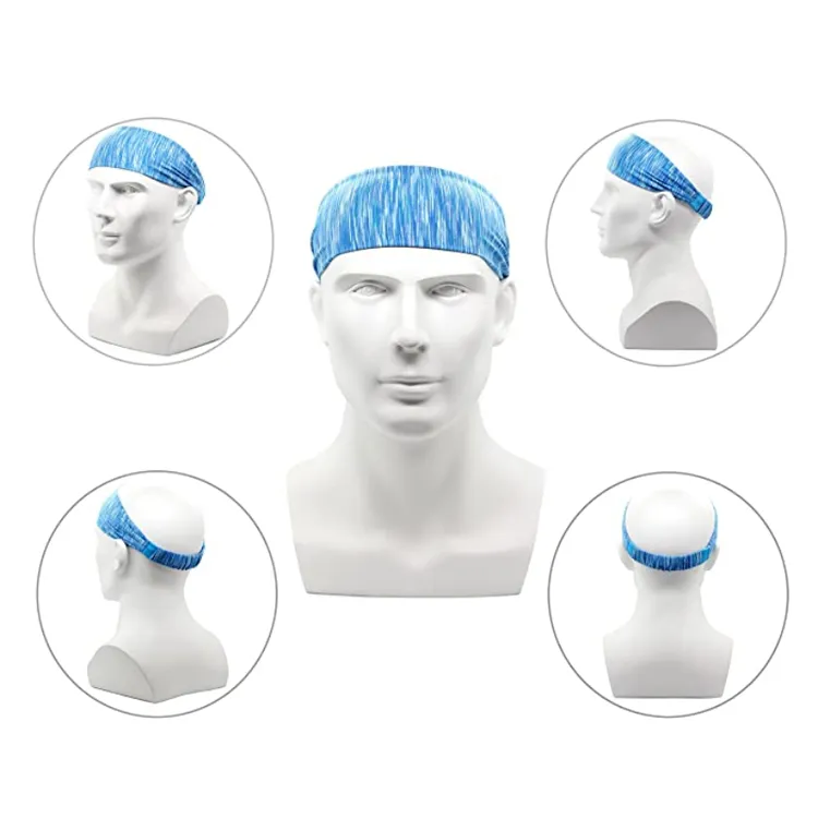 New Trendy Moisture Wicking Sports Hair Ornament Bandana Hairbands