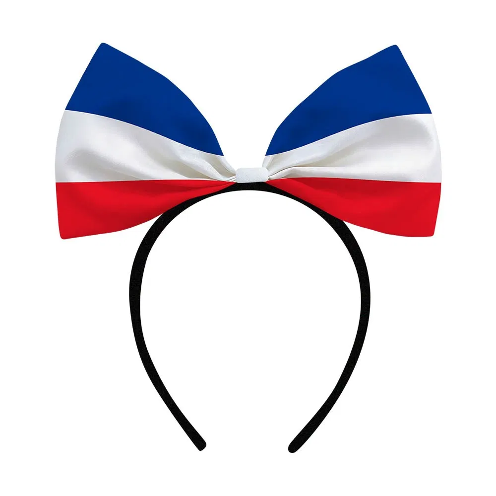 2026 Fi/Fa National Flag Bow Headband Patriotic Hair Accessory for Sports Fans