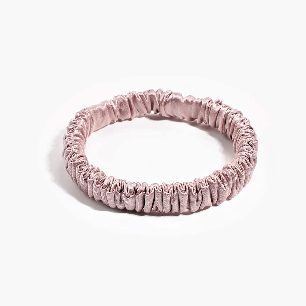 High Quality 1cm 19Momme 100% Silk Scrunchies Fashion Elegant Hair Accessories Rubber Band for Women