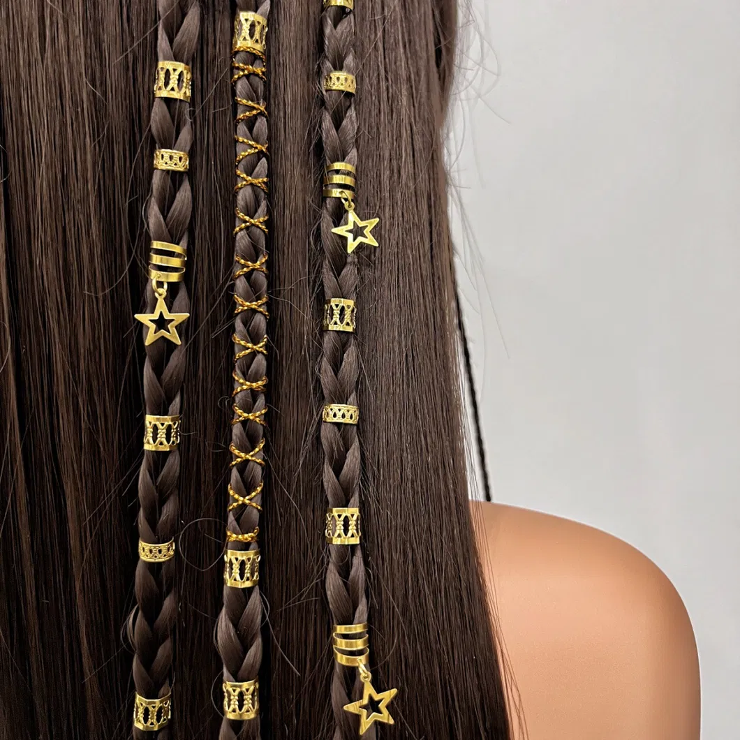 Wig Braid Dreadlock Metal Hair Extension Ring Set for Hair Accessories