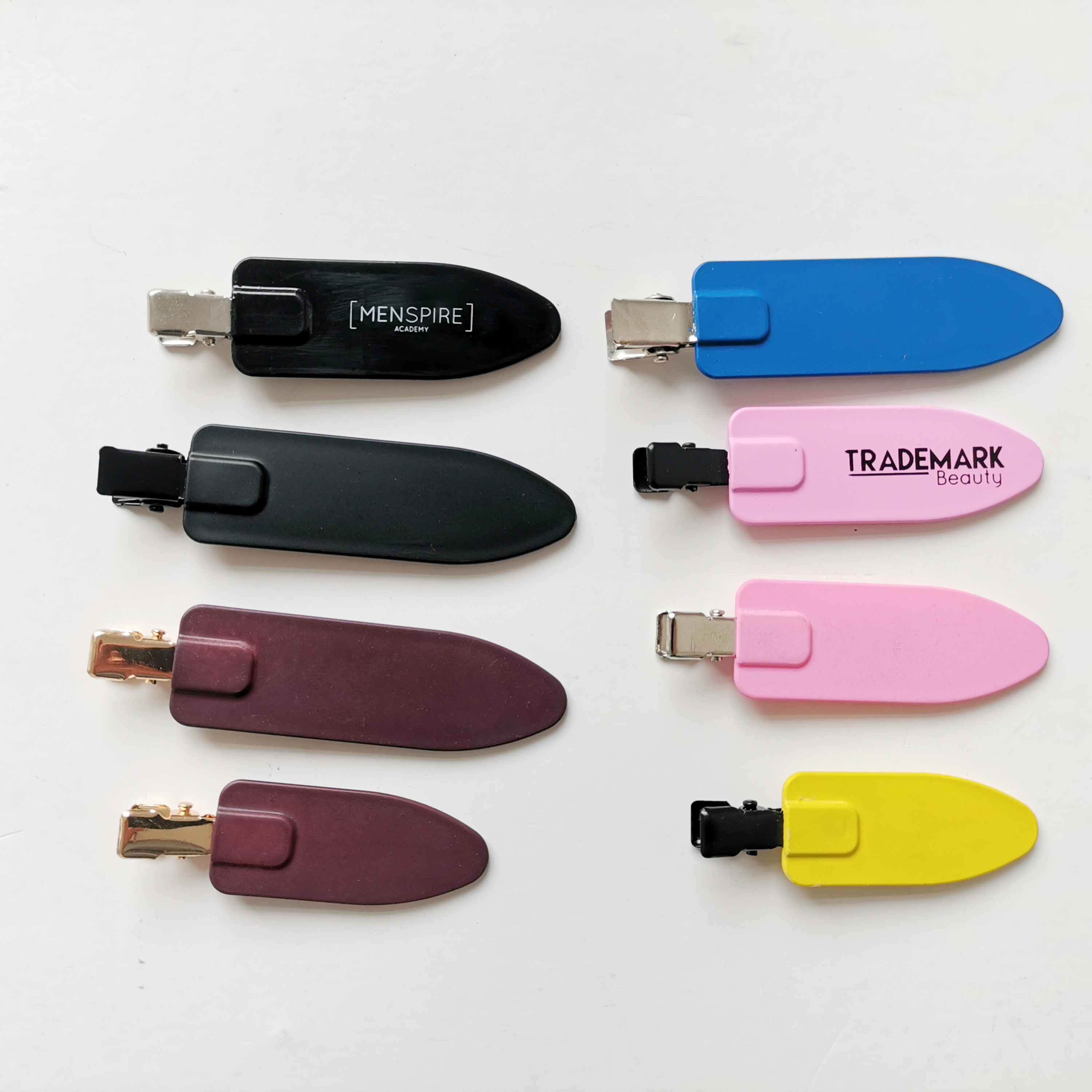 Genya Custom LOGO Long 7cm Creaseless Hair Clips Matte No Crease Pin 8cm Large No Bend Hair Clip Curl Clips For Skin Care