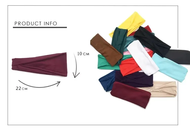 Polyester Non-Slip Sports Headbands Custom Logo Yoga Running Hair Accessories