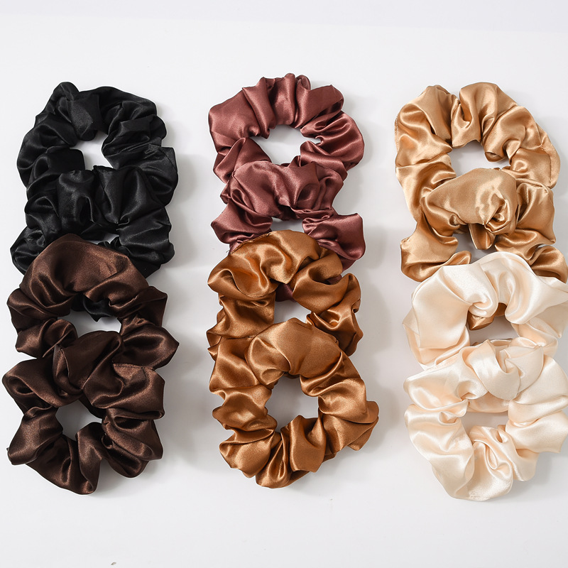 Luxury Satin Silk Scrunchies for Women - Soft Elastic Hair Ties No Damage - Wholesale Hair Accessories for Salon &amp; Boutique