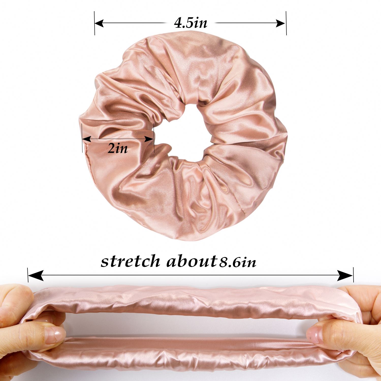 Silk Scrunchies Rubber Head Bands Elastic Hair Tie For Women Girls Hair Accessories Satin Silk Hairbands Flower Headpiece