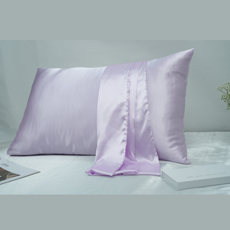 Custom Logo Pink Satin Imitated Silk Pillow Case Set Scrunchie Box Hair Tie Luxury Sleep Eye Mask Pillowcase