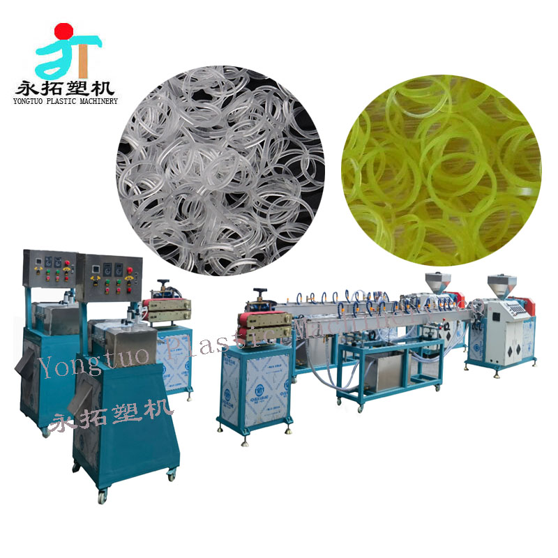 Hot Sale Multicolor PU TPU Plastic Rubber Band Spiral Hair Band Extrusion Making Production Line