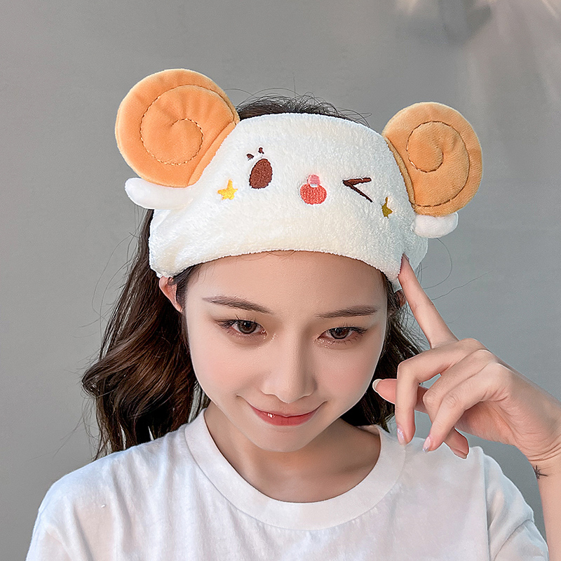 Bilov Embroidery Hair Ties Elastic Spa Headband for Makeup Facial Hair accessories