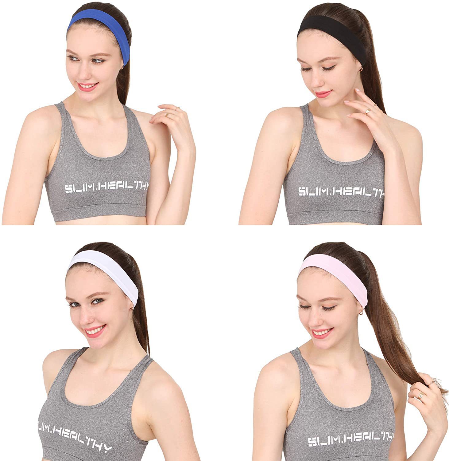 Solid Sports Headband Women Fashion Elastic Hair Bands Running Fitness Yoga Headwear Female Stretch Wash Makeup Hair Accessories