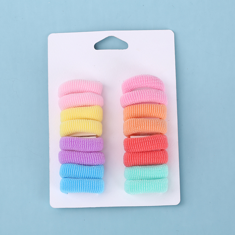 Wholesale Colorful Stretchy Cord Girls Children Hair Band Elastic Nylon Seamless Soft Towel Rubber Elastic Hair Tie