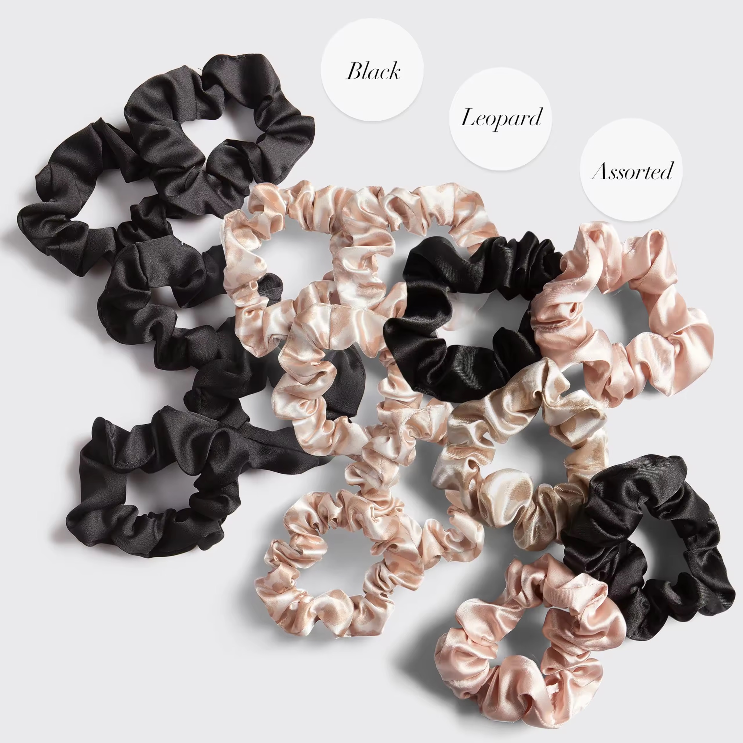 Sweet Elegant Large Elastic Black Hair Tie Bands Stain Scrunchies Women's Accessories Handmade Eco-Friendly 3.5CM