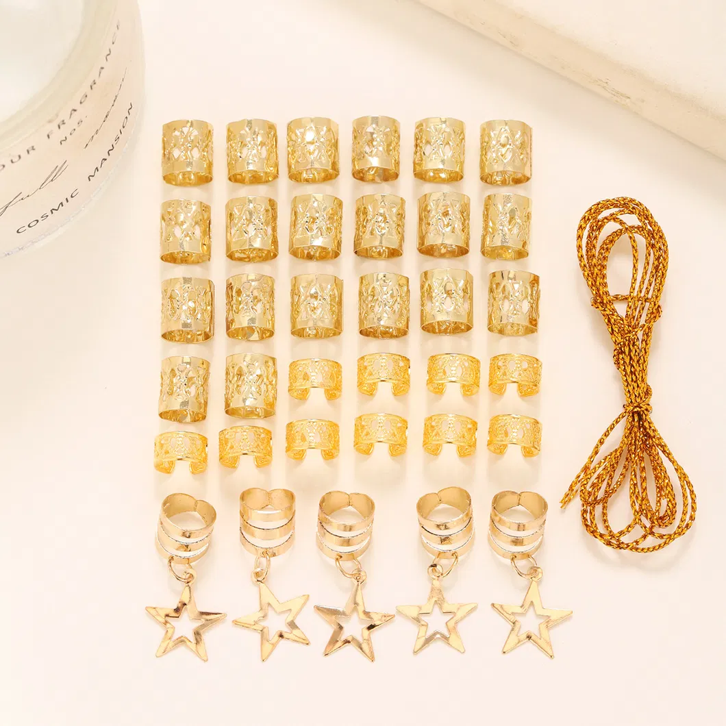 Wig Braid Dreadlock Metal Hair Extension Ring Set for Hair Accessories