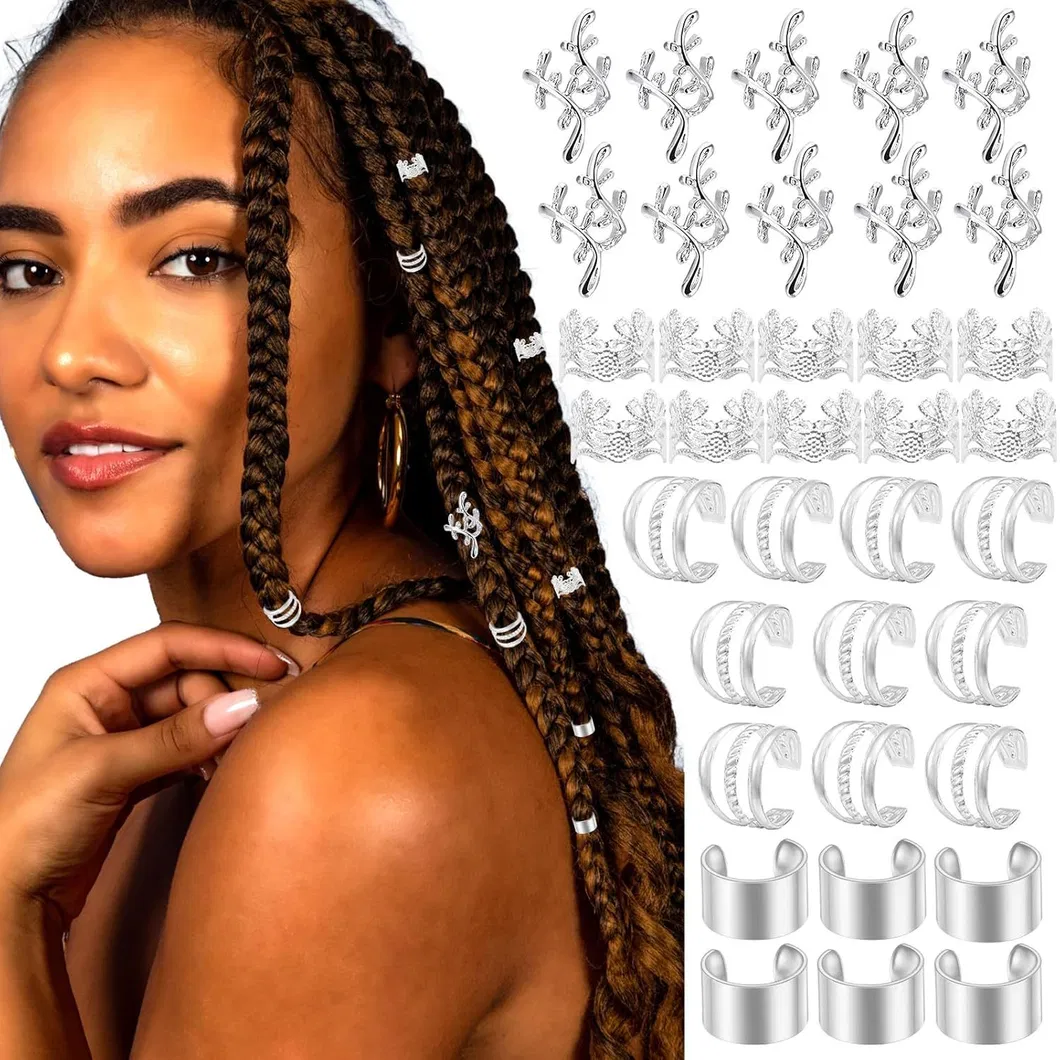 Wig Braid Dreadlock Metal Hair Extension Ring Set for Hair Accessories