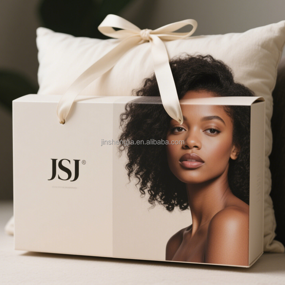 Factory Custom Printed Matt Laminated Color Wig Hair Extension Magnetic Cover Gift Box Portable Sponge Liner for Beautiful Women
