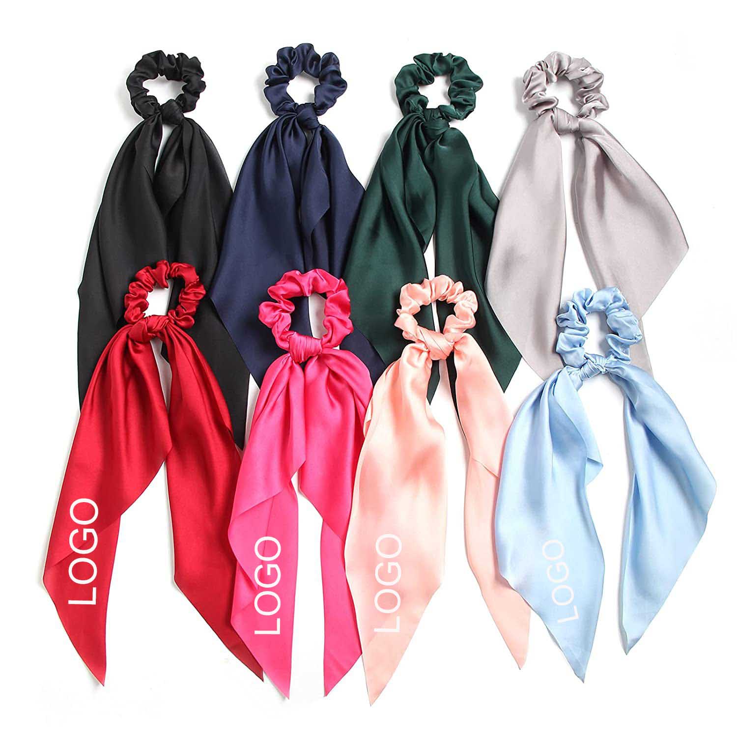 Nuoxin Manufacture Hot Selling Custom Logo Elastic Hair Bands Scrunchies Luxury Hair Scrunchie for Women Ladies